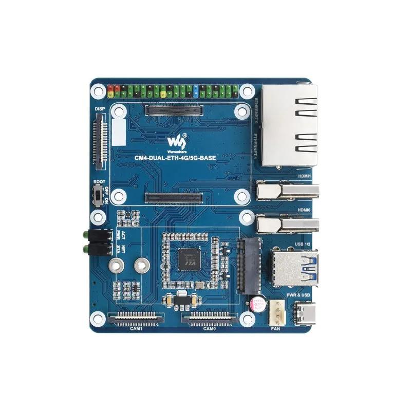 Dual Gigabit Ethernet 5G/4G Base Board Designed for Raspberry Pi Compute Module 4  Powerful Ethernet Capability